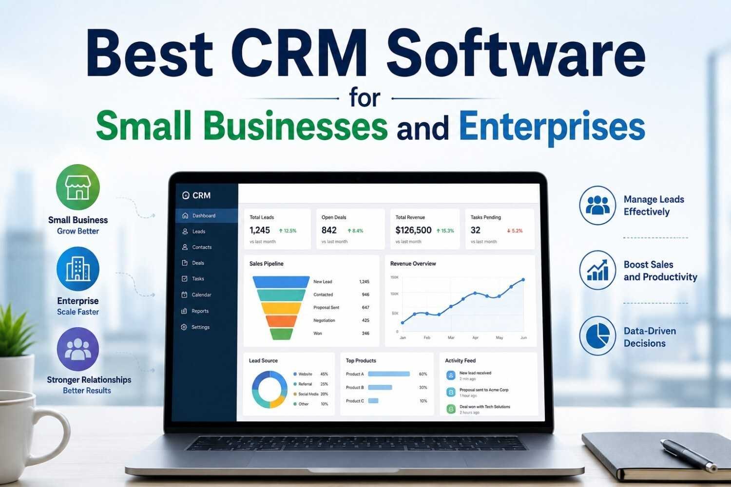Best CRM Software for Small Businesses and Enterprises (2026 Guide)